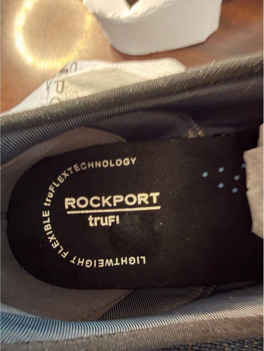New- Rockport Blue & Tan  -Mens Work Shoes  10.5 ESD Composite Toe - Picture 3 of 8